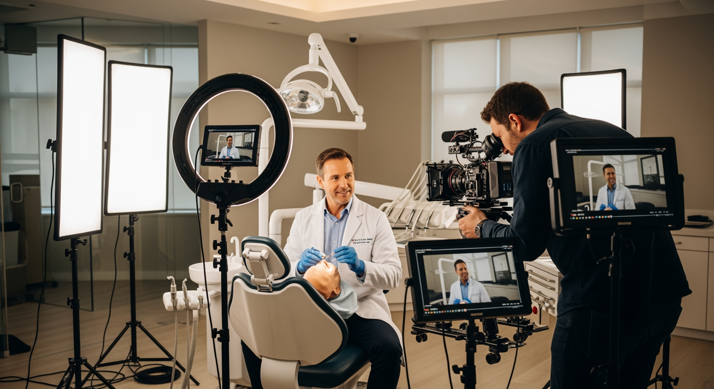 Professional video production session
